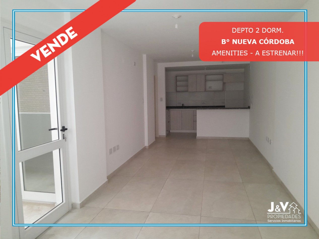 VENDO DEPARTAMENTO 2 DORMITORIOS CON AMENITIES. B° NUEVA CORDOBA. A ESTRENAR!!!