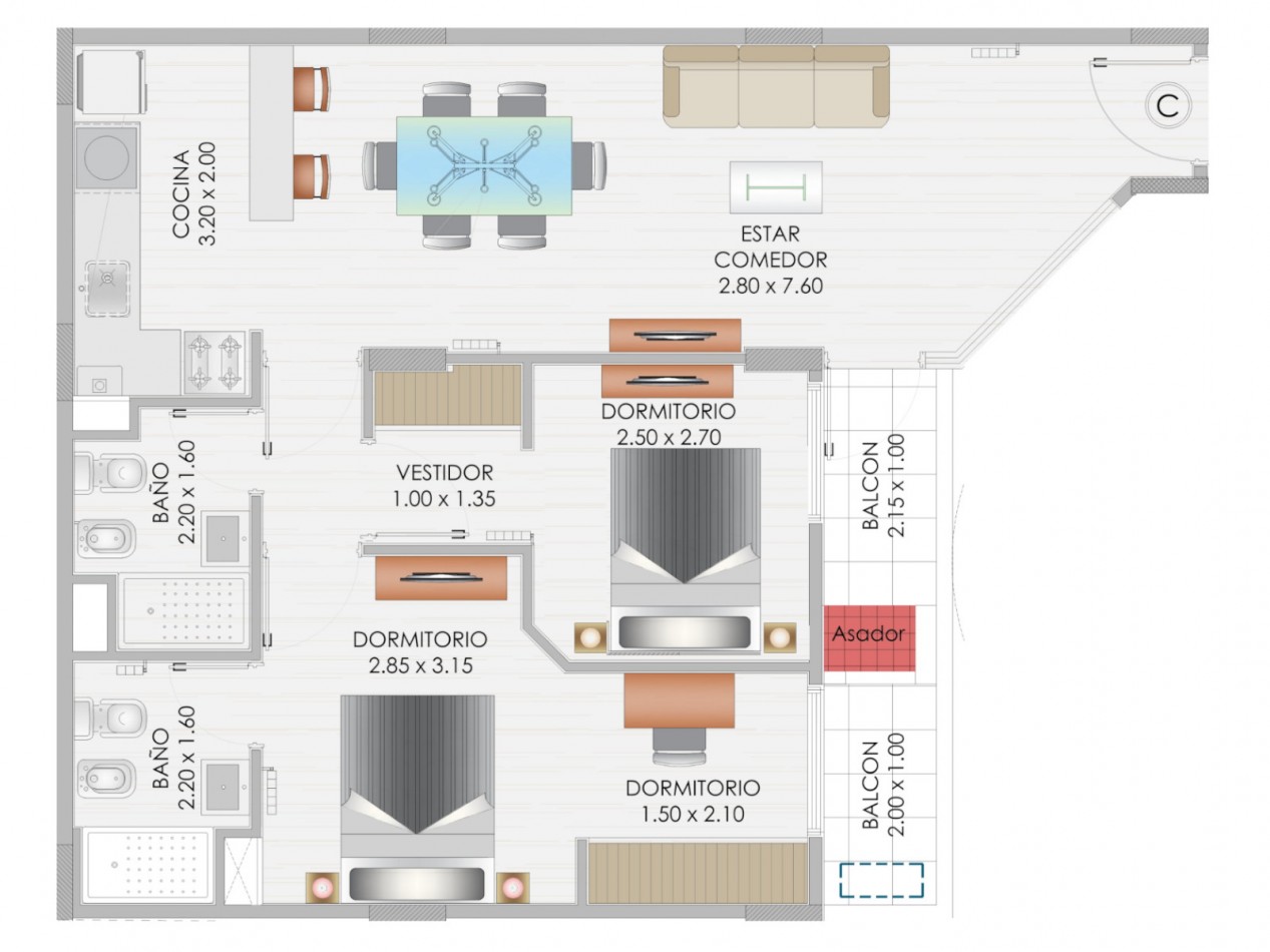 VENDO DEPARTAMENTO 2 DORMITORIOS CON AMENITIES. B° NUEVA CORDOBA. A ESTRENAR!!!