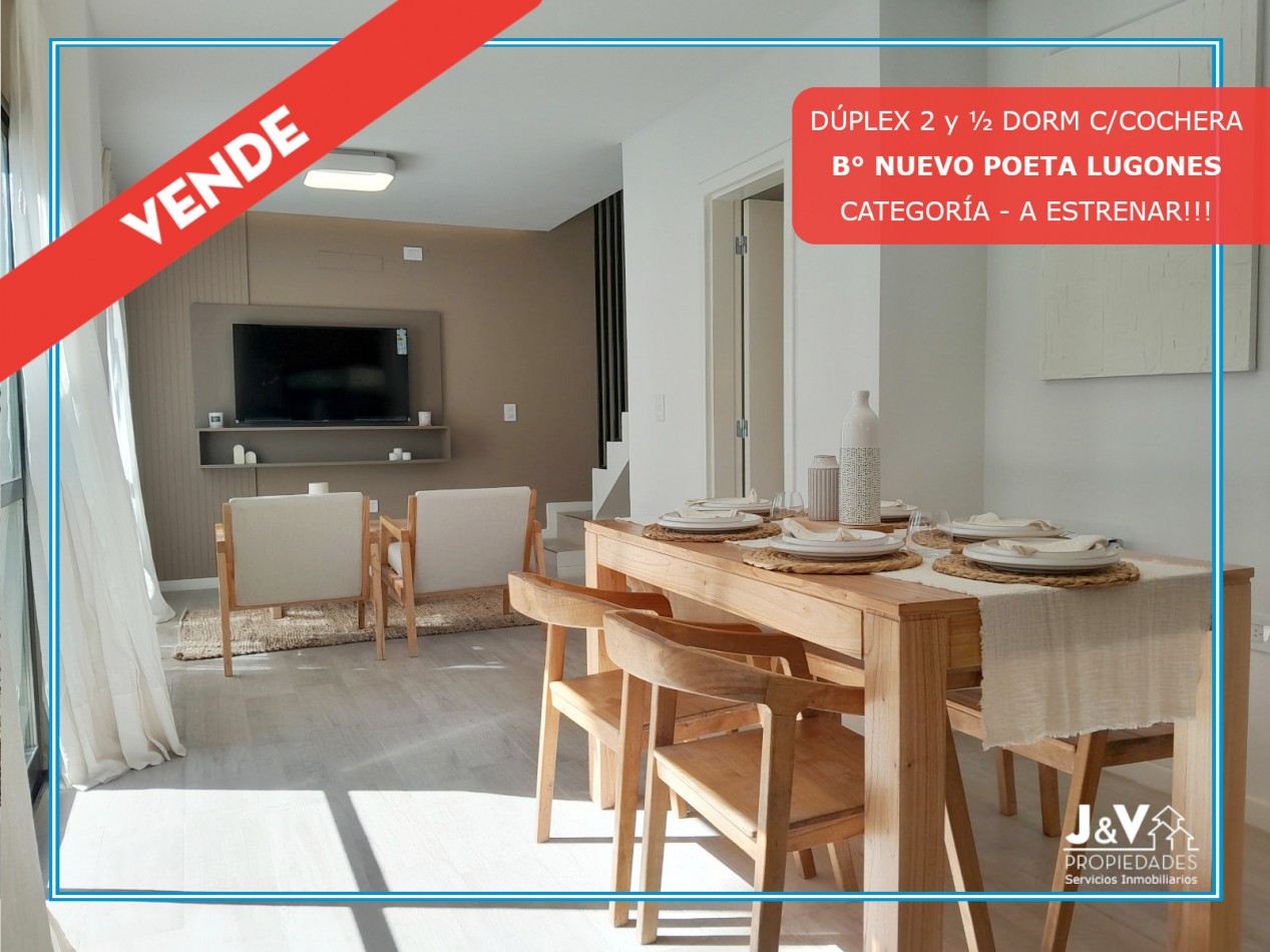 VENDO DUPLEX 2 y ½ DORM. EN HOUSING DISTRITO VEINTE B° NUEVO POETA LUGONES. A ESTRENAR!!!