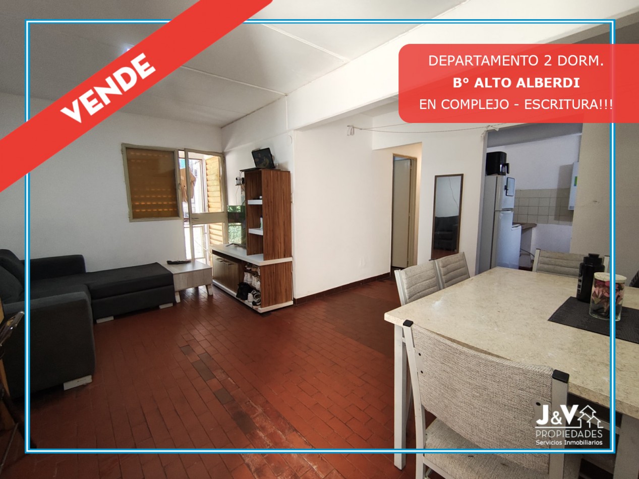 VENDO DEPARTAMENTO DE 2 DORM. EN COMPLEJO B° ALTO ALBERDI.