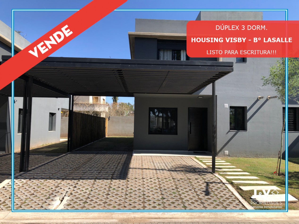 VENDO DUPLEX 3 DORMITORIOS EQUIPADO EN HOUSING VISBY. B° LA SALLE