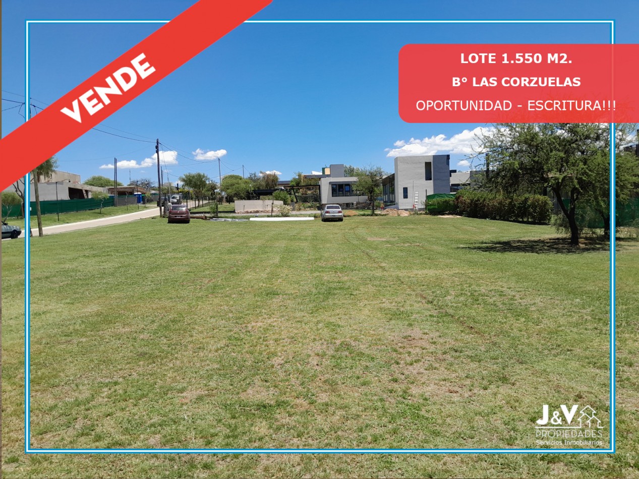 Vendo lote central de 1.550 m² en Las Corzuelas - Etapa 1
