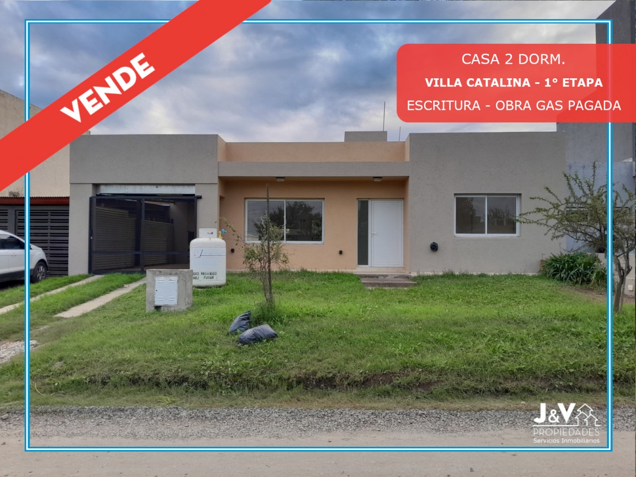 CASA DE 2 DORMITORIOS - VILLA CATALINA | 1a ETAPA | CON ESCRITURA