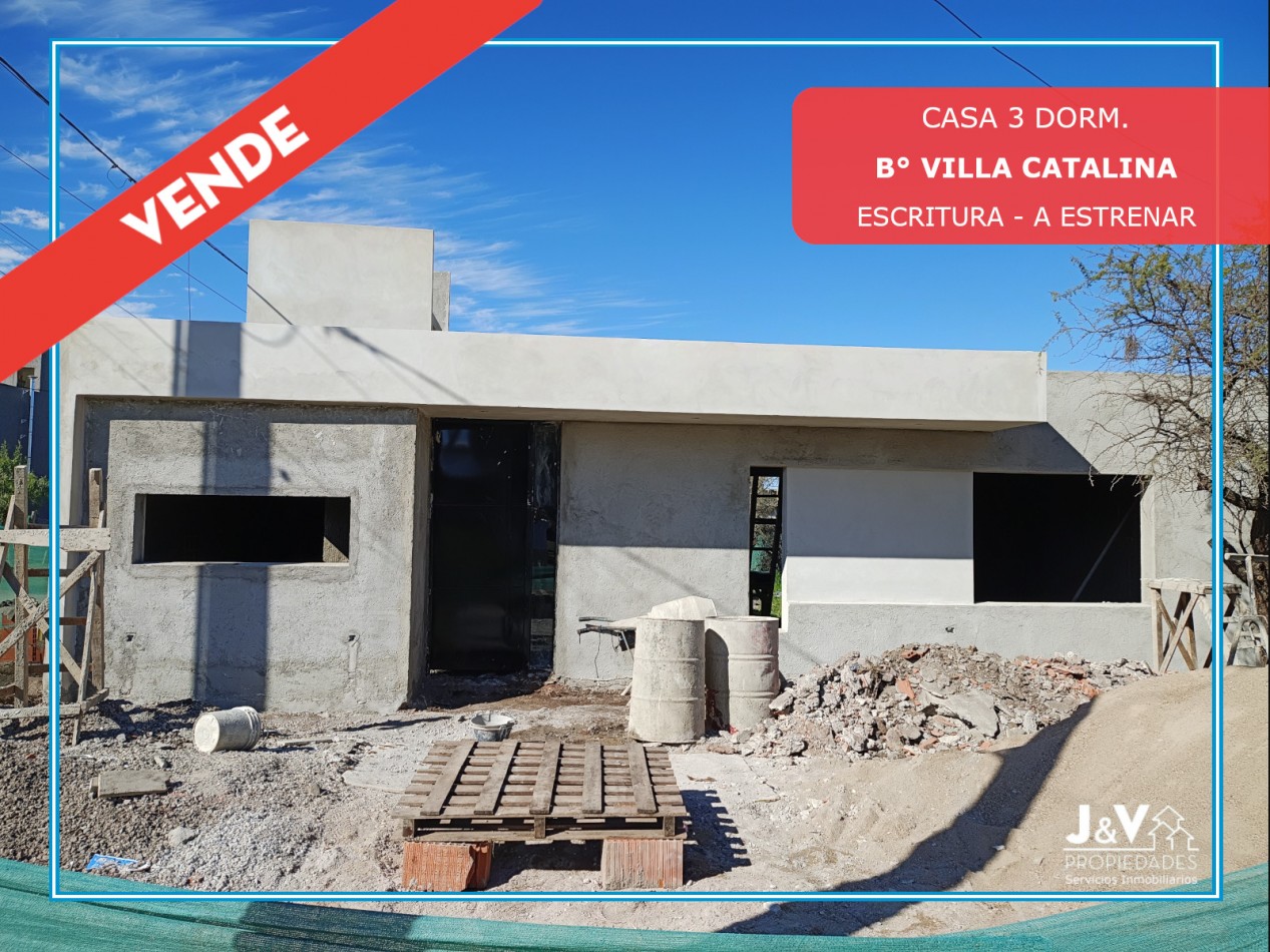 Vendo casa de 3 dormitorios a estrenar en Villa Catalina.