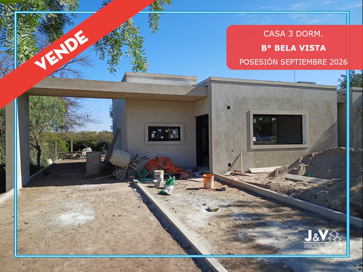 VENDO CASA 3 DORM. A ESTRENAR B° BELA VISTA