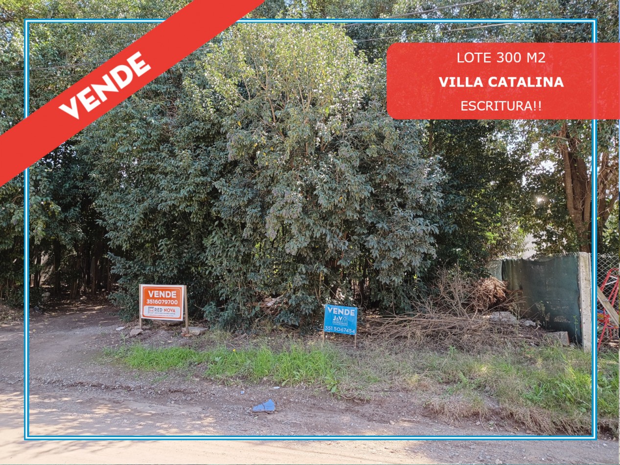 VENDO LOTE 300 M2 VILLA CATALINA ETAPA CAMPOS VERDES