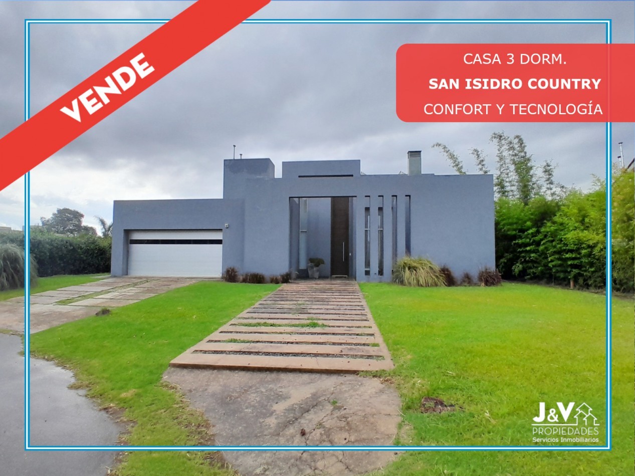 VENDO MODERNA CASA DE 3 DORMITORIOS SAN ISIDRO COUNTRY
