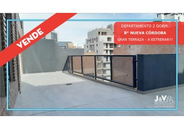 VENDO DEPARTAMENTOS 2 DORM Y GRAN TERRAZA B° NUEVA CORDOBA. A ESTRENAR!!!