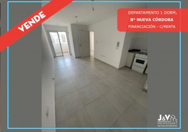 VENDO DEPARTAMENTO DE 1 DORMITORIO - B° NUEVA CORDOBA. - C/RENTA Y FINANCIACION