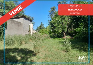 VENDO LOTE 959 m² - MENDIOLAZA | Con Escritura