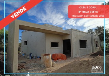VENDO CASA 3 DORM. A ESTRENAR B° BELA VISTA