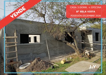 VENDO CASA 3 DORM. + OFICINA A ESTRENAR B° BELA VISTA. 