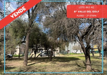 Lote en venta Valle del Golf. 863 m2. 