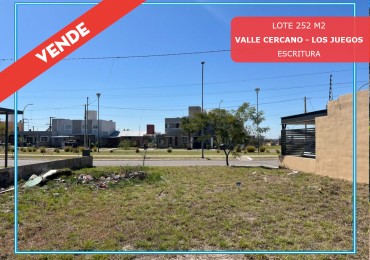 LOTE EN VENTA VALLE CERCANO. LOS JUEGOS. CON ESCRITURA. APTO DUPLEX. 