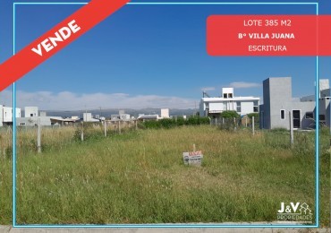 VENDO LOTE 385 m² - B° VILLA JUANA - ALTA GRACIA